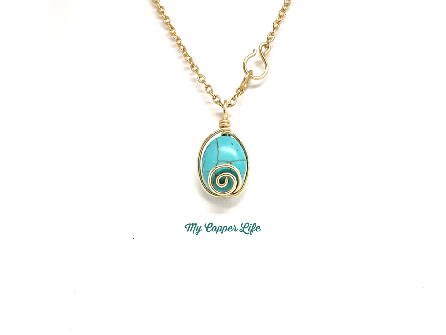 Turquoise Wire Wrap Pendant