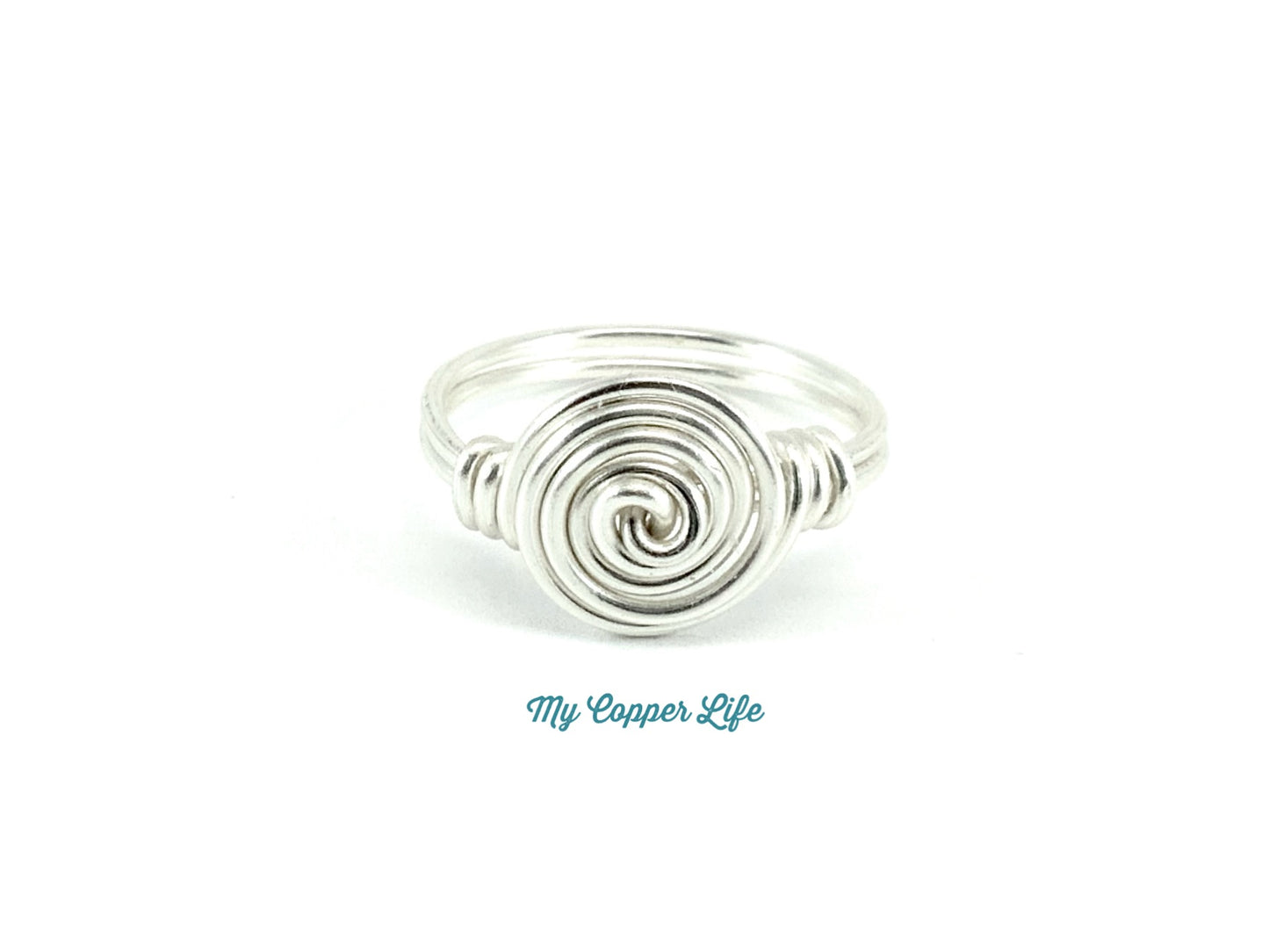 Swirl Ring Silver Plated Copper