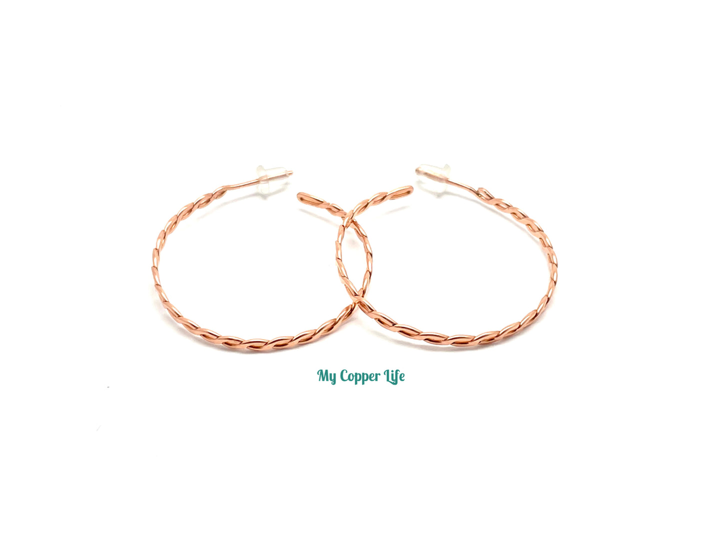 Twisted Hoop Earrings - Large