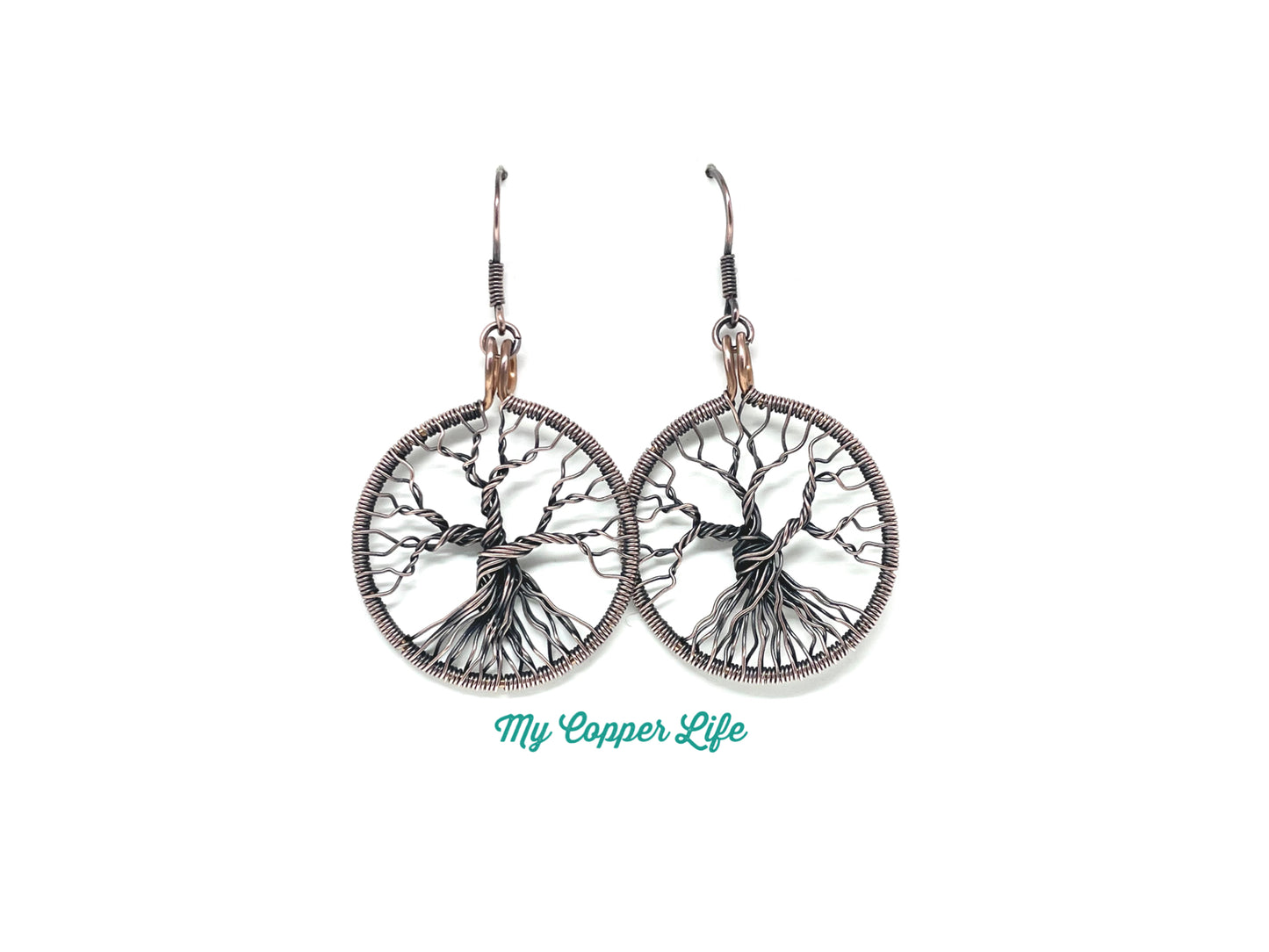 Tree of Life Earrings Copper
