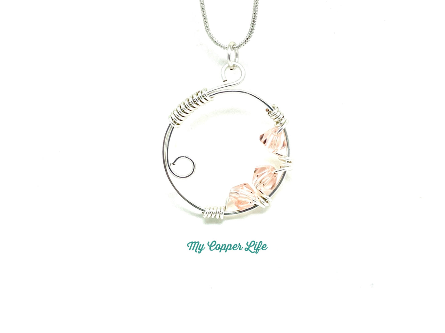 Circle Pendant(Silver Plated Copper Wire)