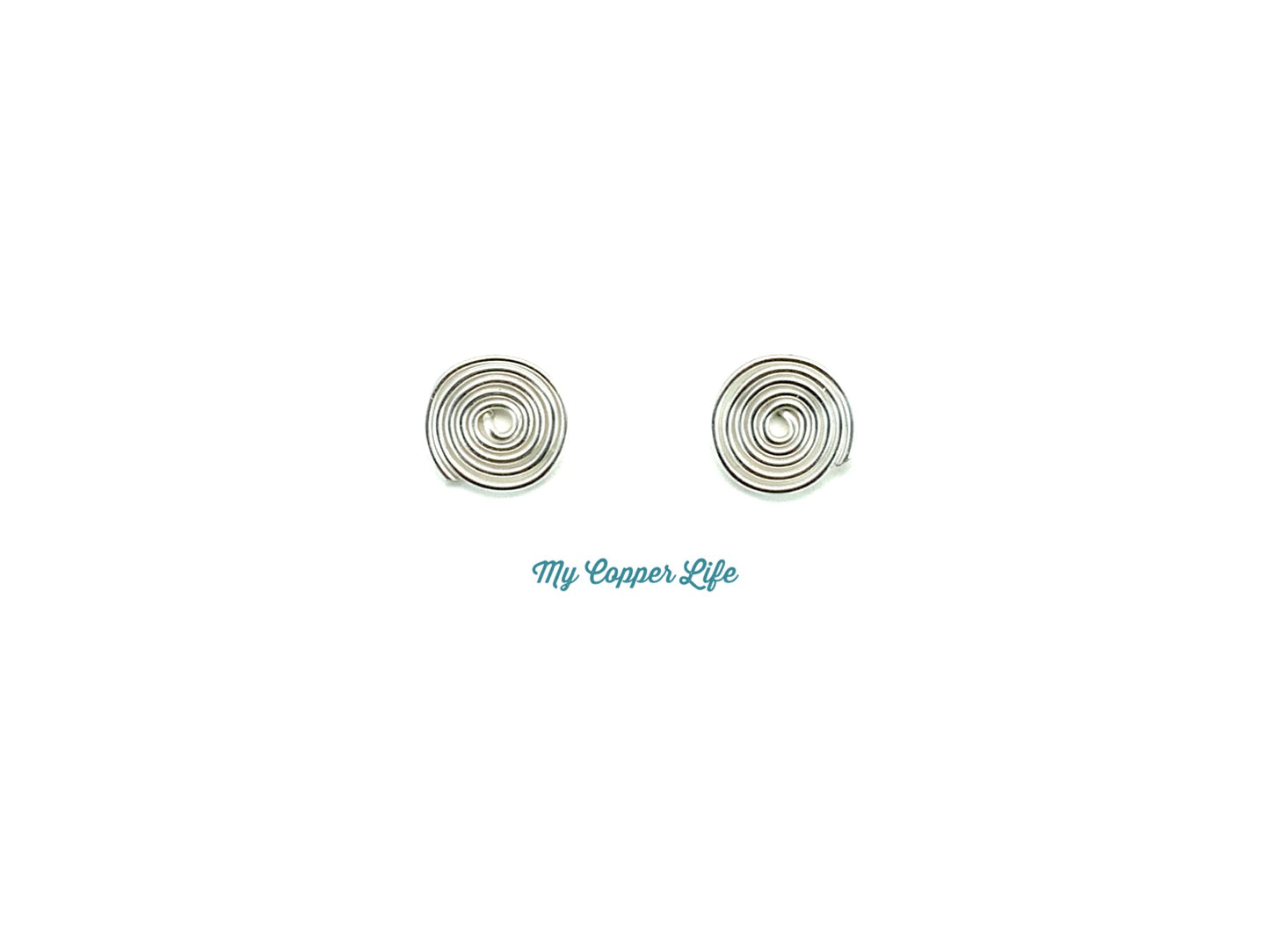 Swirl Earrings(Silver Plated Copper Wire)