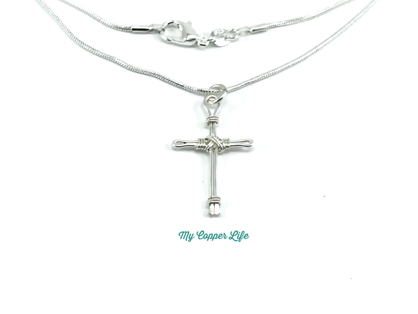 Cross Pendant(Silver Plated Copper Wire)