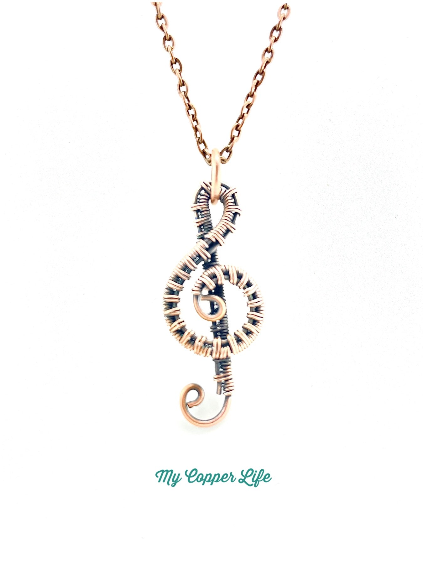 Treble Cleff Pendant(Copper Wire)