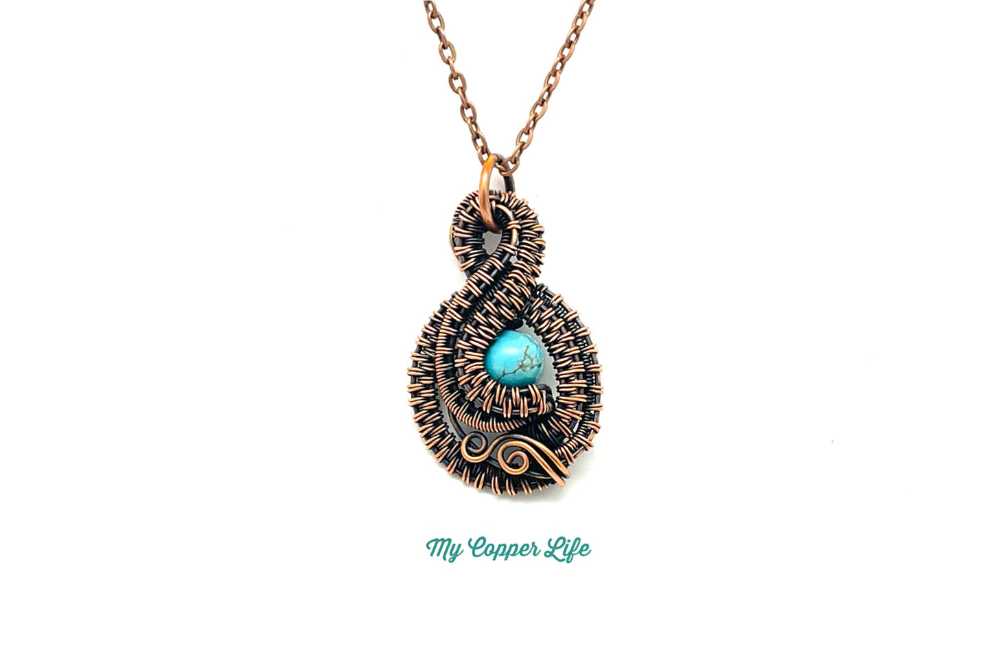 Wire Weave Pendant #4(Copper Wire)