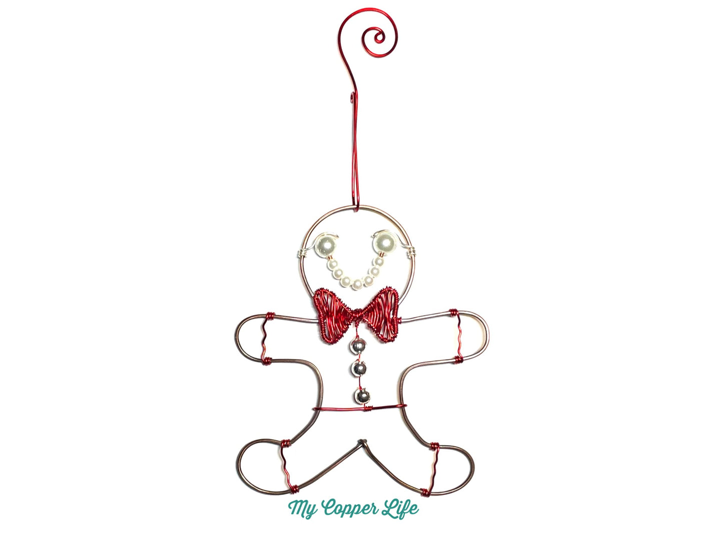 Gingerbread Man Ornament-Playful(Copper Wire)
