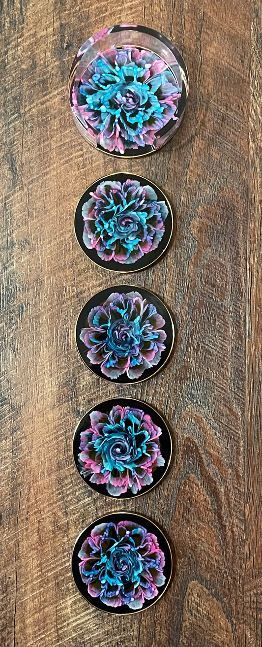 5 Piece Bloom Coaster Set #2