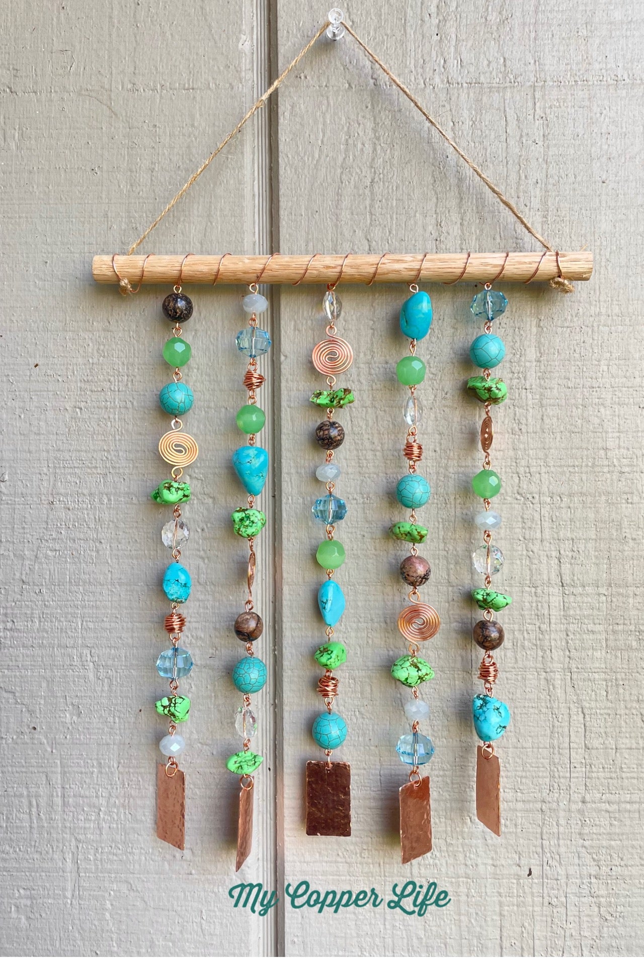Sun Catcher/Windchime Green/Blue/Yellow