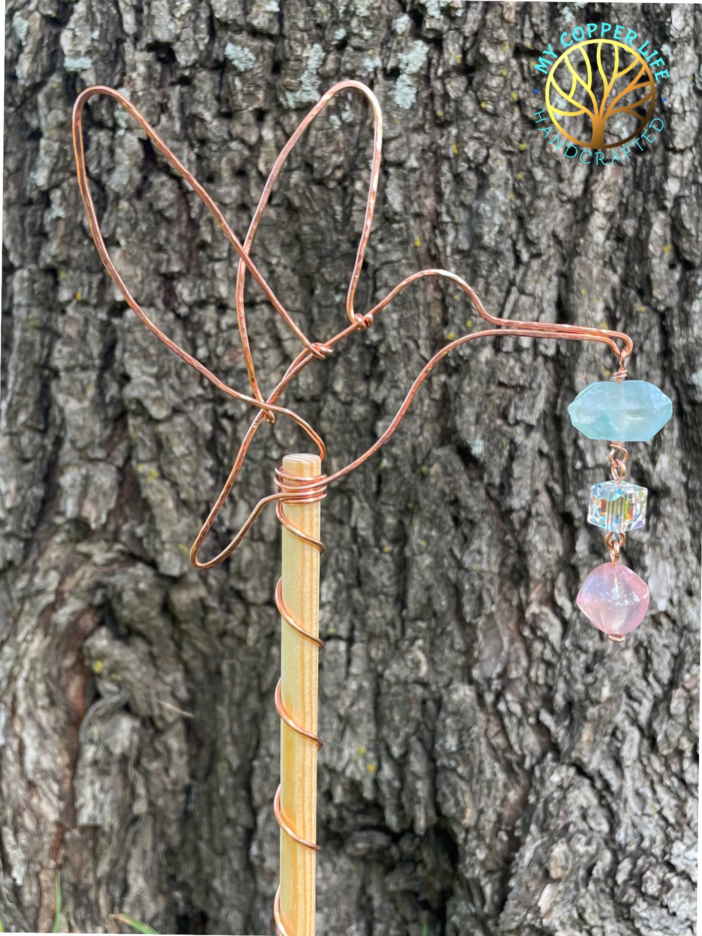 Copper Garden Stake 18”