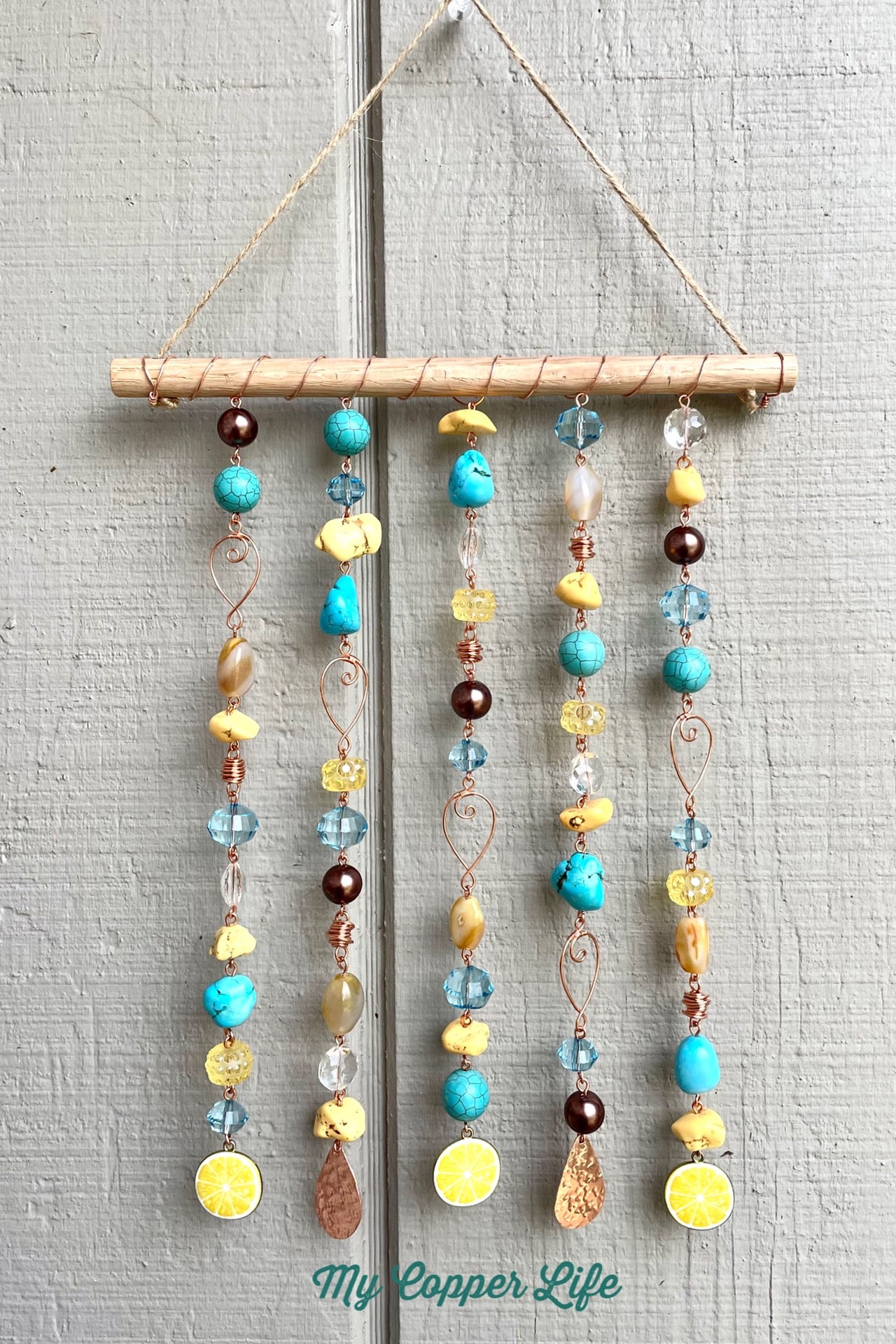 Sun Catcher/Wind chime Yellow/Blue