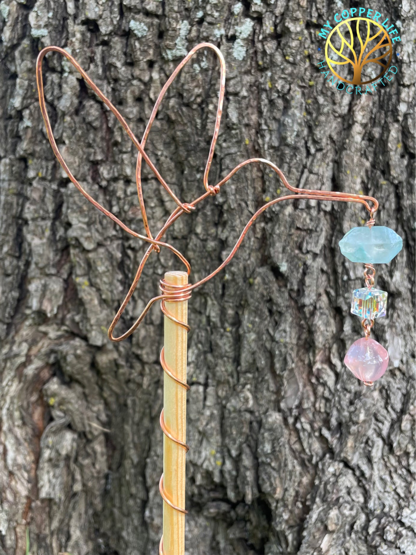 Copper Garden Stake 18”