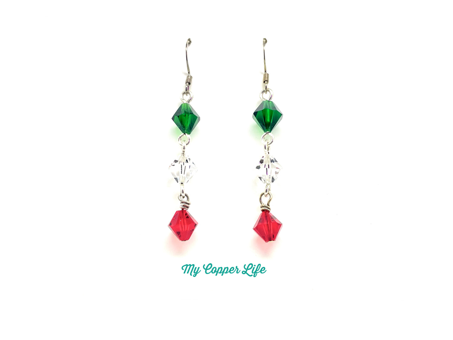 Swarovski Crystal Dangle Earrings(Large beads)