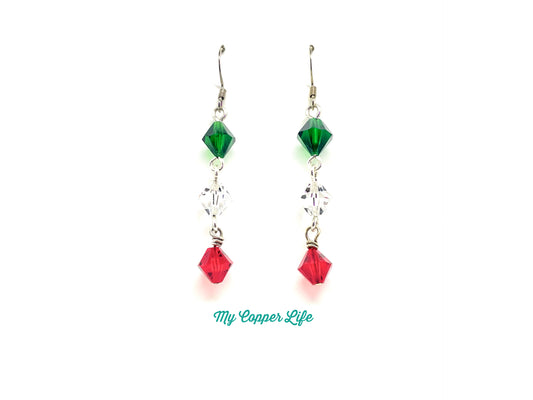 Swarovski Crystal Dangle Earrings(Large beads)