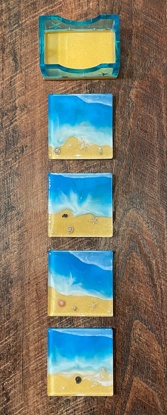 5 Piece Ocean Coaster Set