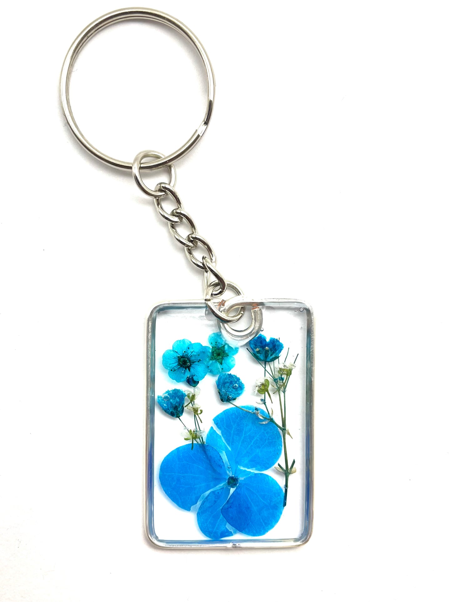 Dried Flowers in Resin Keychain Charms