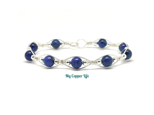 Lapis Bangle Bracelet