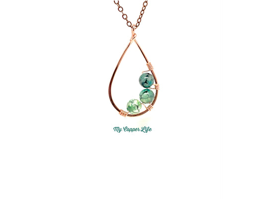 Teardrop Pendant with Dragon Vein Agate