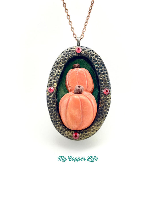 Double Pumpkin Pendant