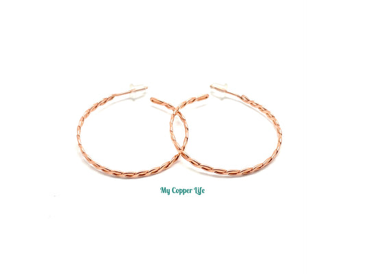 Twisted Hoop Earrings - Large