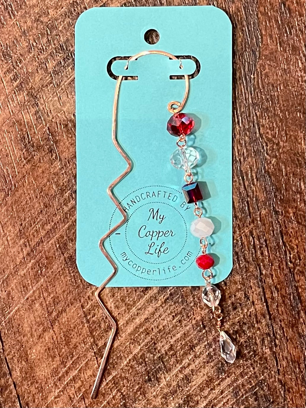 Copper Wire Beaded Bookmark