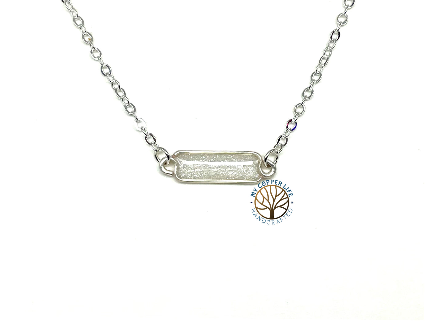 Silver plated Bar Pendant