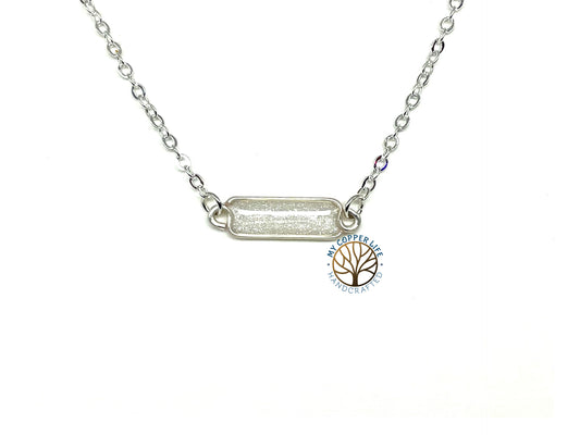 Silver plated Bar Pendant