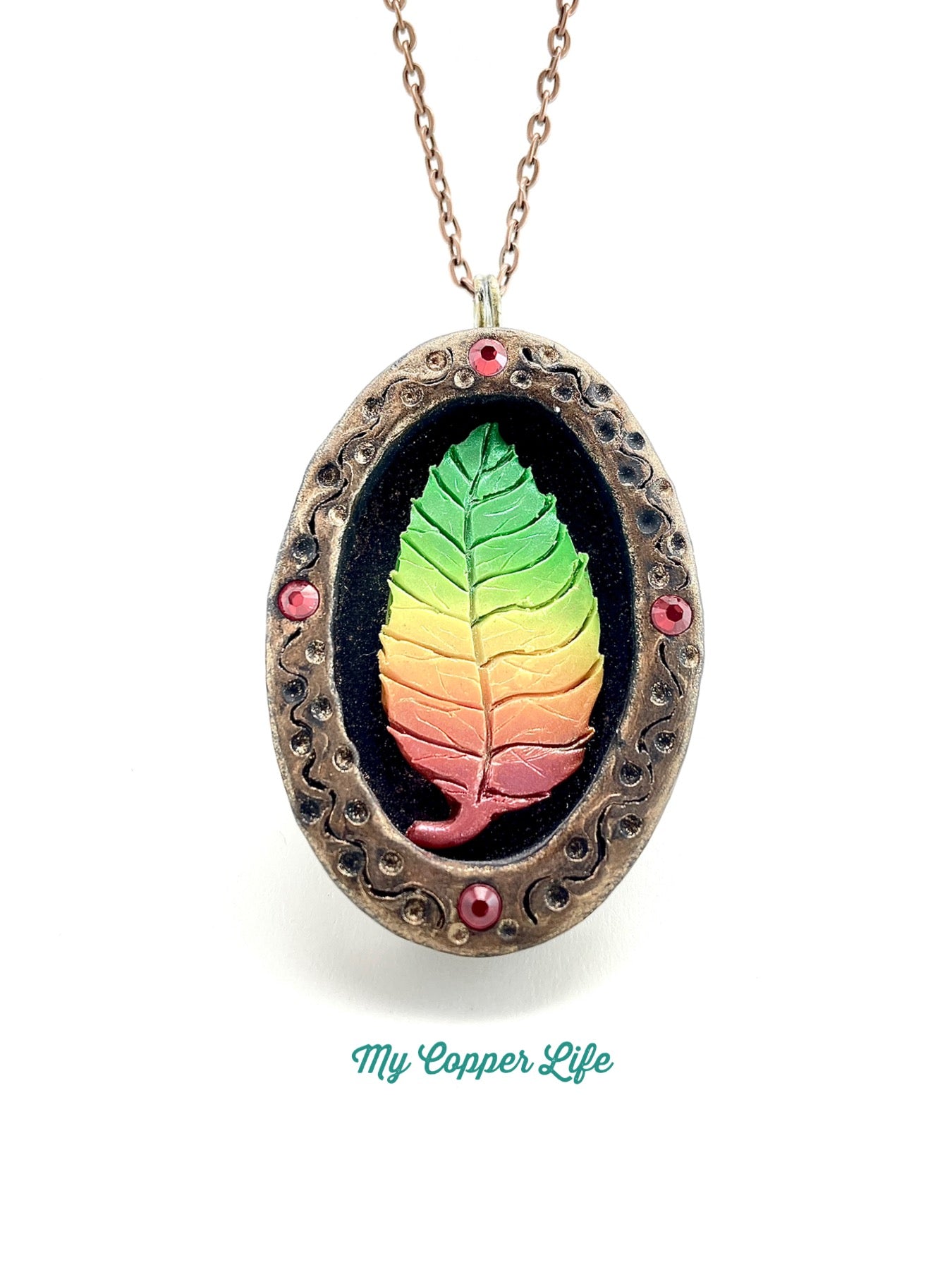 Colorful Leaf Pendant