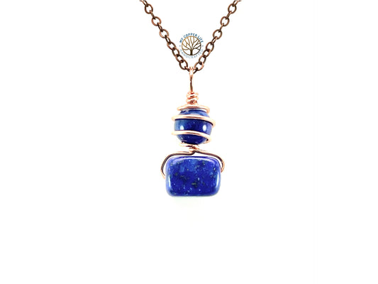 Lapis Lazuli Wire Wrapped Pendant
