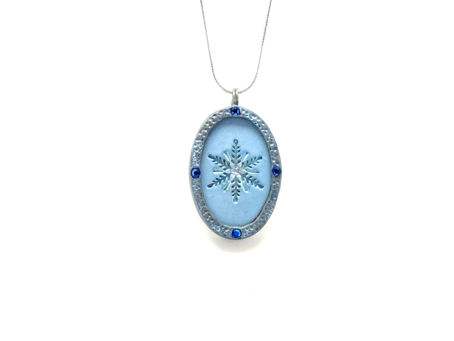 Snowflake Polymer Pendant(Imprinted)