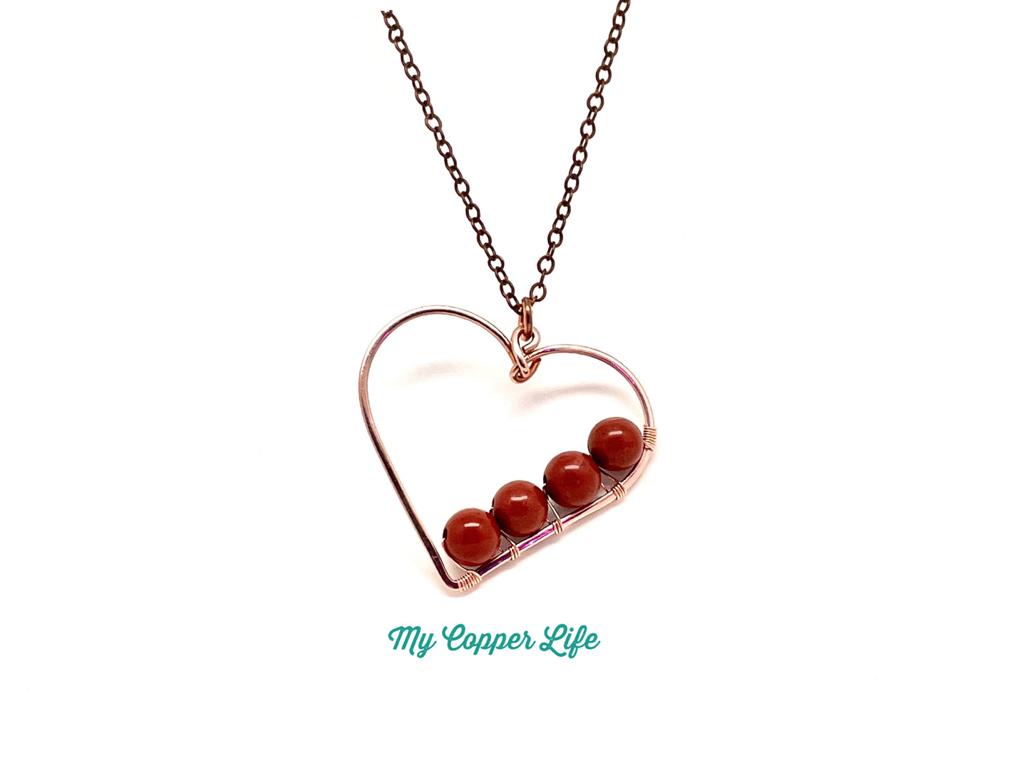 Heart with Red Jasper Pendant