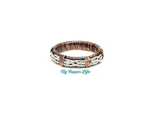 Men’s Braided Ring-Copper and Silver