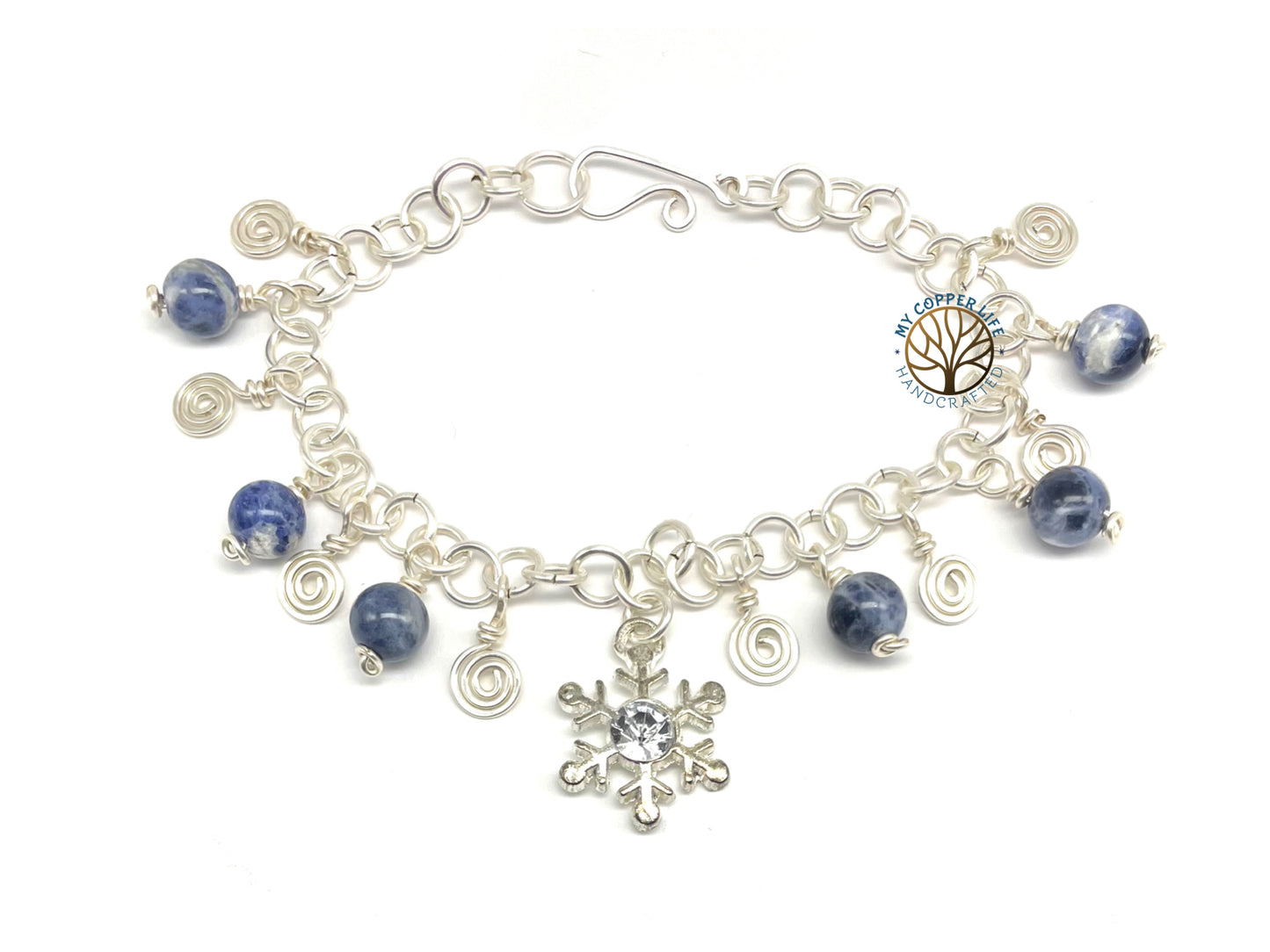 Let it Snow Sodalite Bracelet