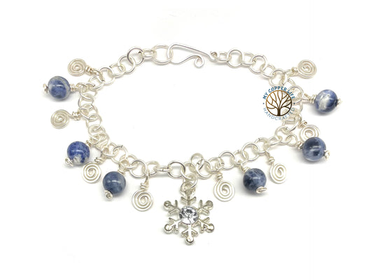 Let it Snow Sodalite Bracelet