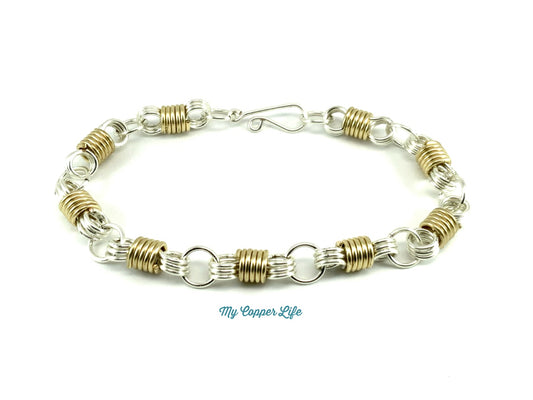 Gold and Silver Spring Bracelet