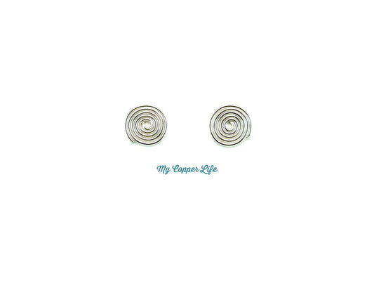 Swirl Earrings-Silver