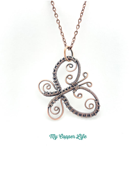 Butterfly Pendant-Copper/Large