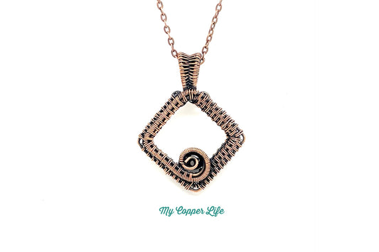 Diamond Pendant with Swirl