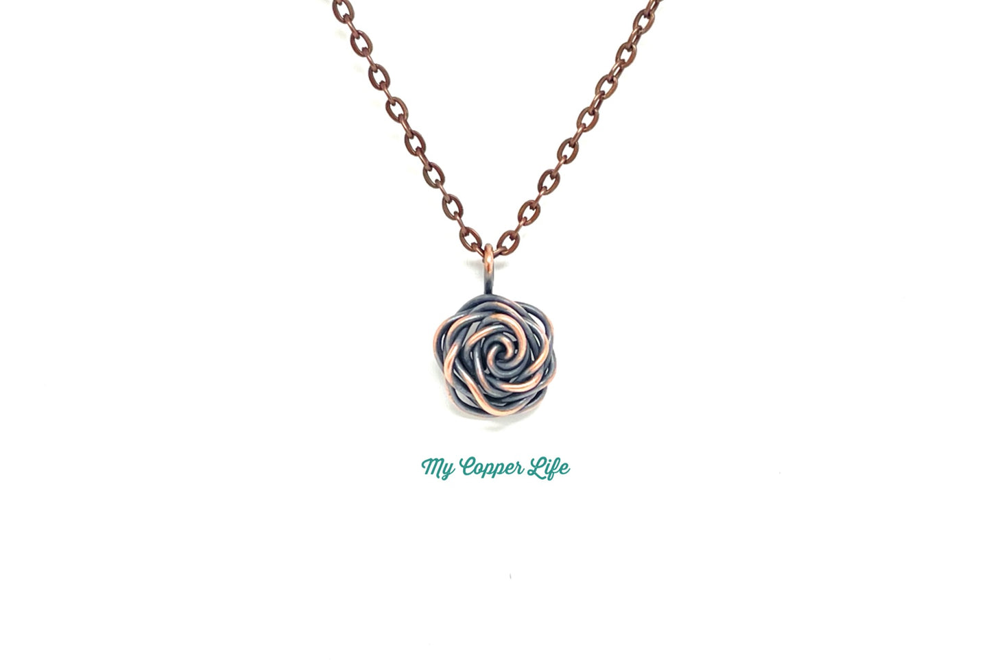 Rose Pendant-Copper