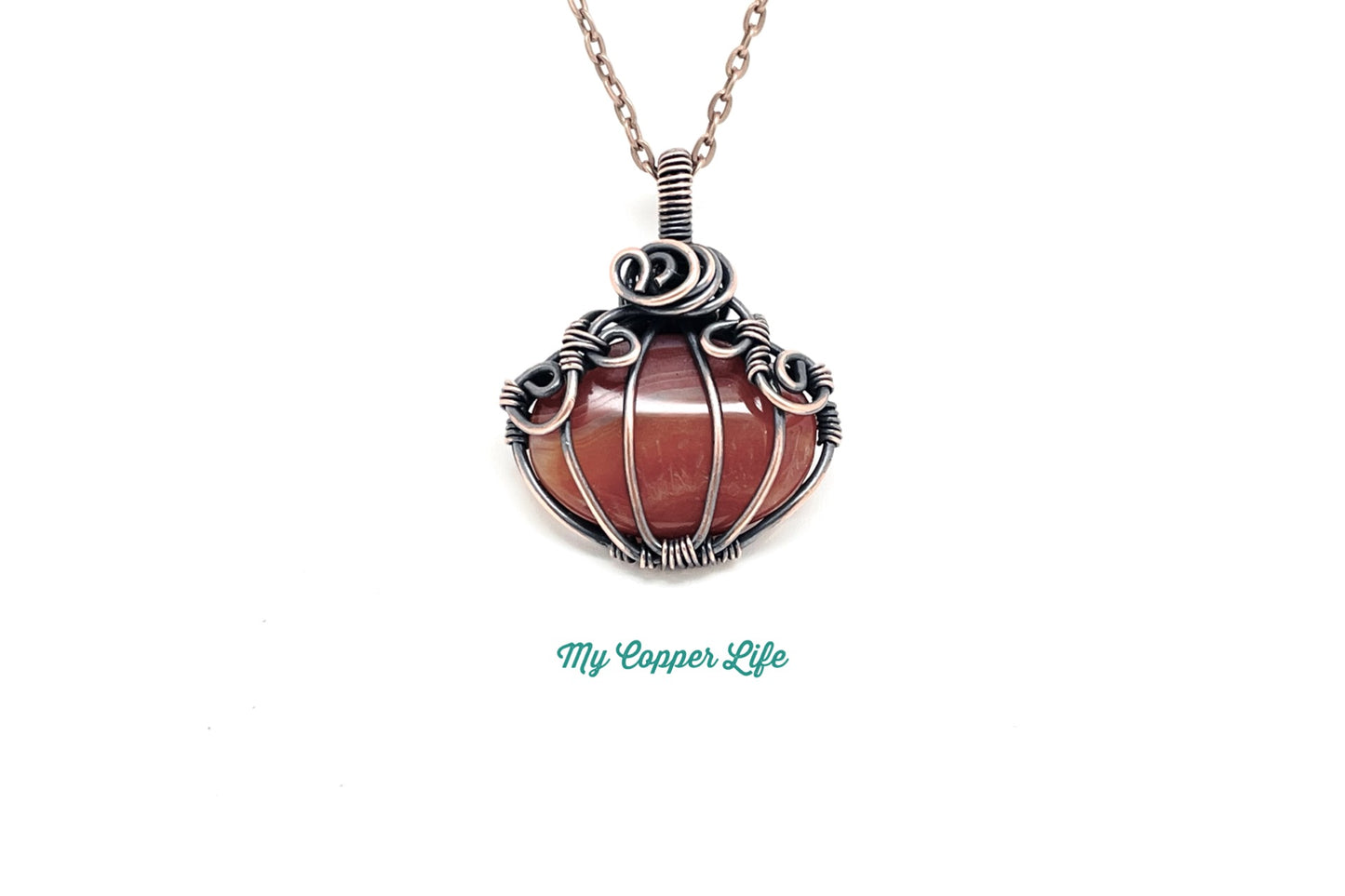 Pumpkin Pendant(Copper Wire)