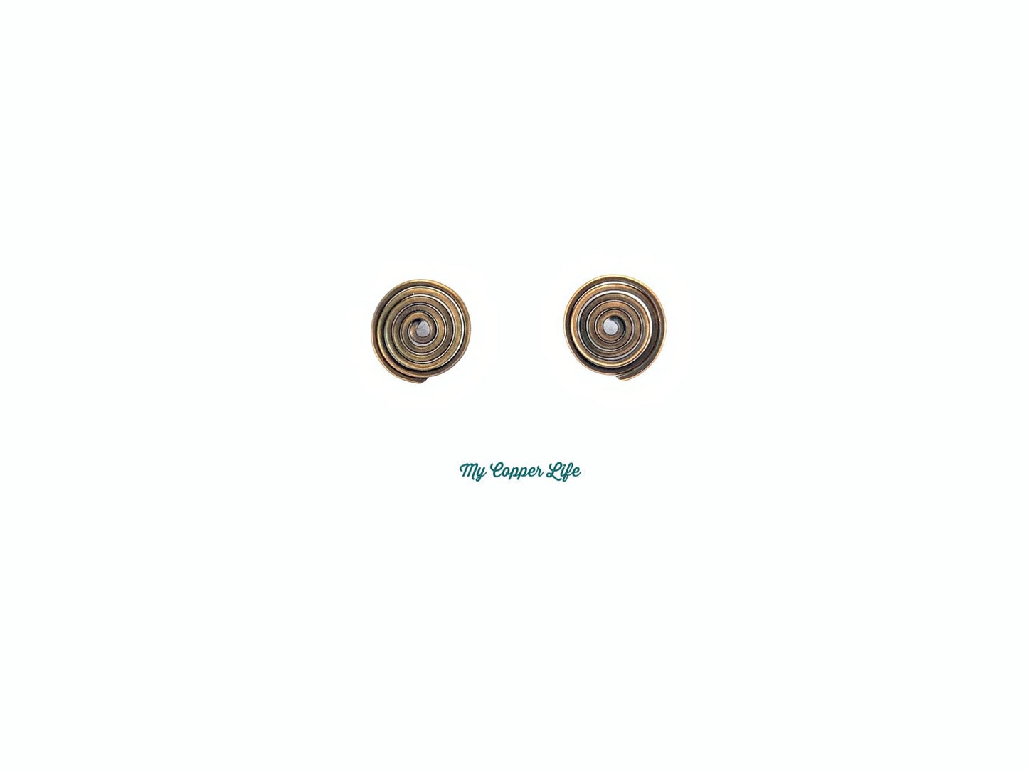 Swirl Earrings-Copper