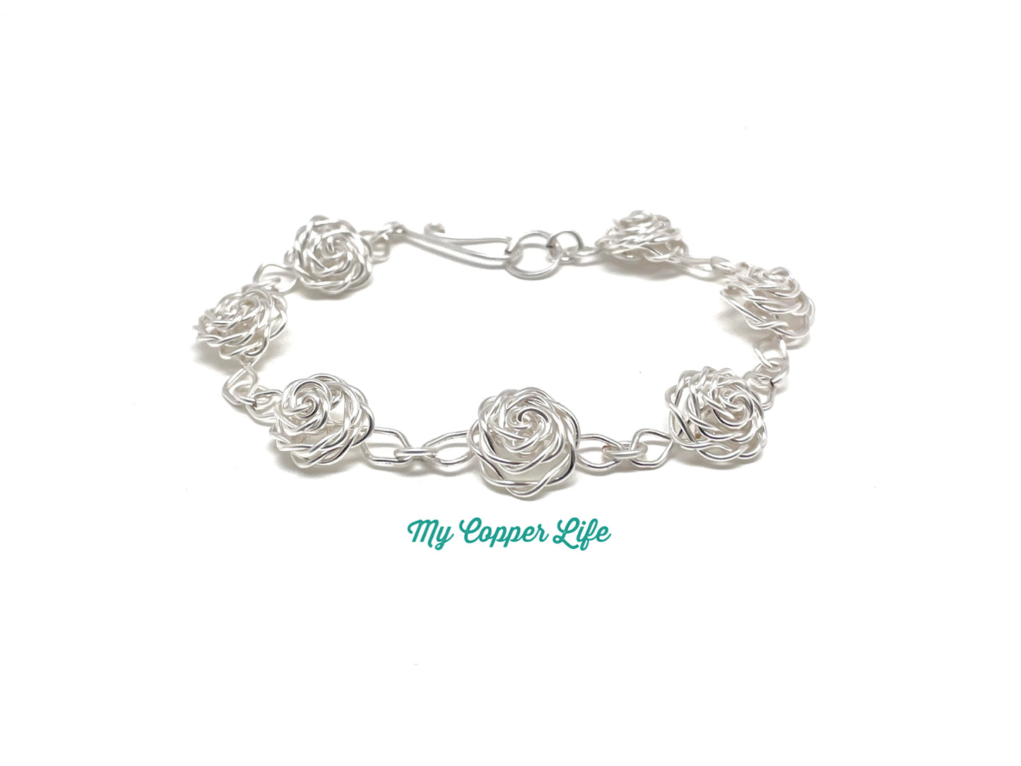 Rose Link Bracelet Silver.jpg