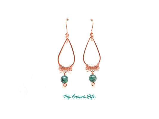 Tear Drop Earrings Copper Dragon Vein.jpg