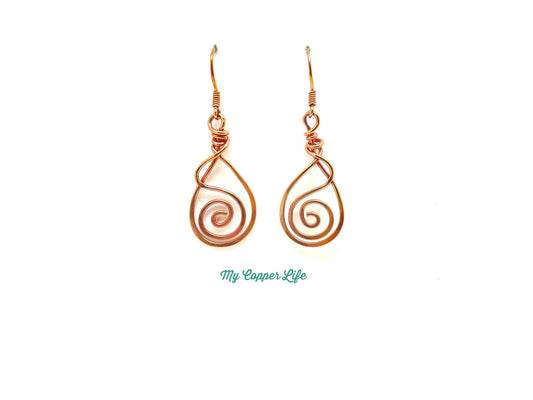 Tear Drop Earrings Dangle Copper.jpg