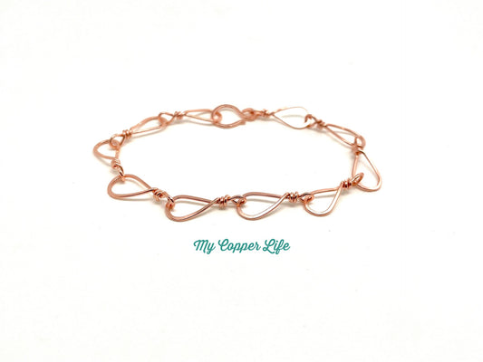 Tear Drop Link Bracelet Copper.jpg